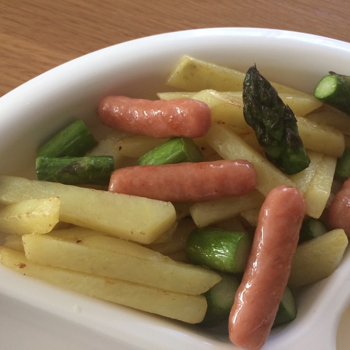 幼児食！じゃがいもアスパラウインナー